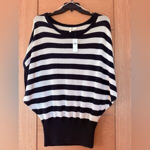 Striped Black and White Sweater from Anthropology